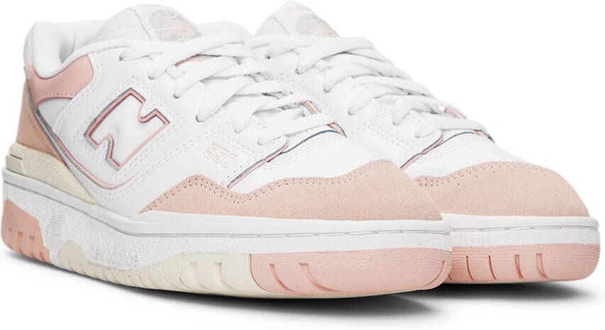 New Balance Kids Pink & White 550 Sneakers