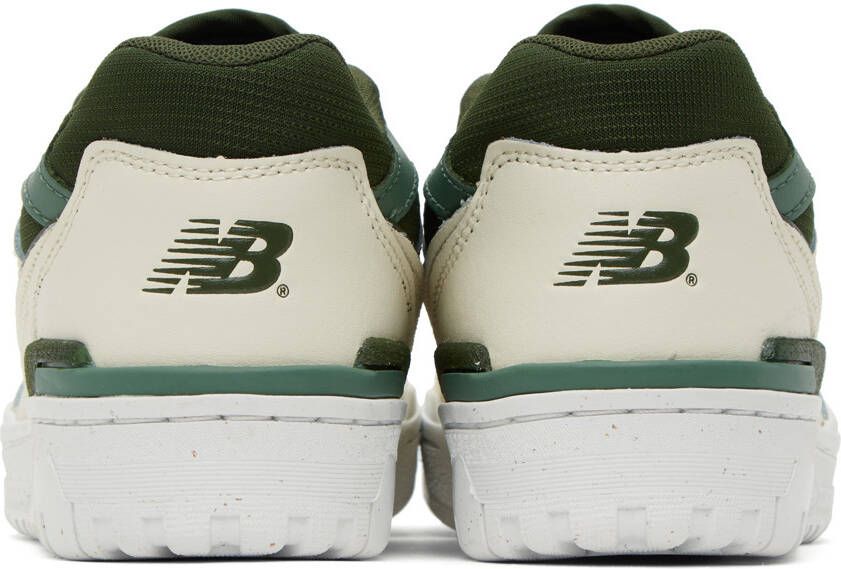 New Balance Off-White & Green 550 Sneakers