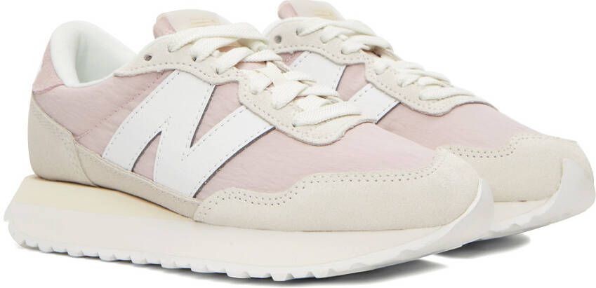 New Balance Pink & White 237 Sneakers