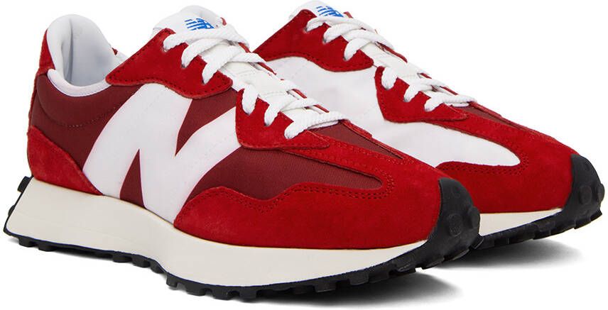 New Balance Red & White 327 Sneakers