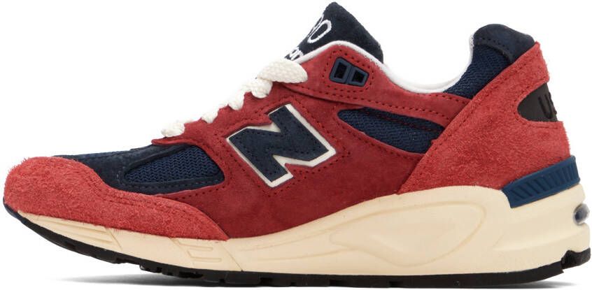 New Balance Red Made In USA 990v2 Sneakers