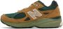 New Balance Tan & Green Made in USA 990v3 Sneakers - Thumbnail 3
