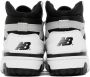 New Balance White & Black 650 Sneakers - Thumbnail 6