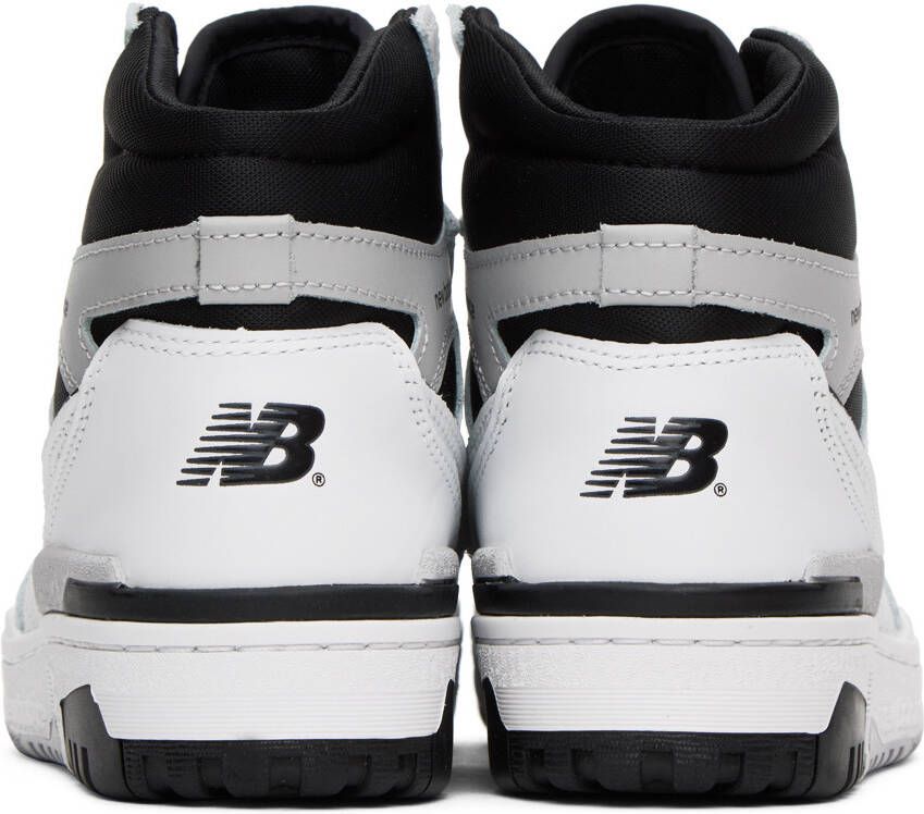 New Balance White & Black 650 Sneakers