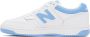 New Balance White & Blue 480 Sneakers - Thumbnail 3