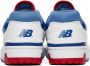 New Balance White & Blue 550 Sneakers - Thumbnail 2