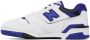 New Balance White & Blue 550 Sneakers - Thumbnail 3