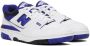 New Balance White & Blue 550 Sneakers - Thumbnail 4