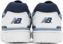 New Balance White & Blue 550 Sneakers - Thumbnail 2