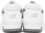 New Balance White & Gray 550 Sneakers - Thumbnail 2
