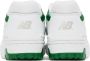 New Balance White & Green BB550 Sneakers - Thumbnail 2