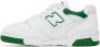 New Balance White & Green BB550 Sneakers - Thumbnail 3