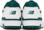 New Balance White & Green 550 Sneakers - Thumbnail 2