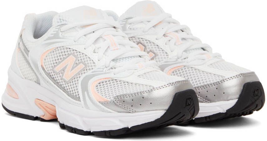 New Balance White & Pink 530 Sneakers