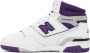 New Balance White & Purple 650 Sneakers - Thumbnail 3