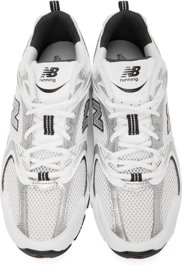 New Balance White & Silver 530 Sneakers