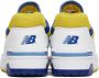 New Balance White & Yellow 550 Sneakers - Thumbnail 2