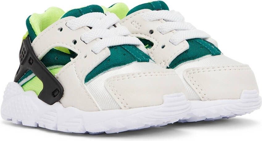 Nike Baby Off-White & Green Huarache Run Sneakers