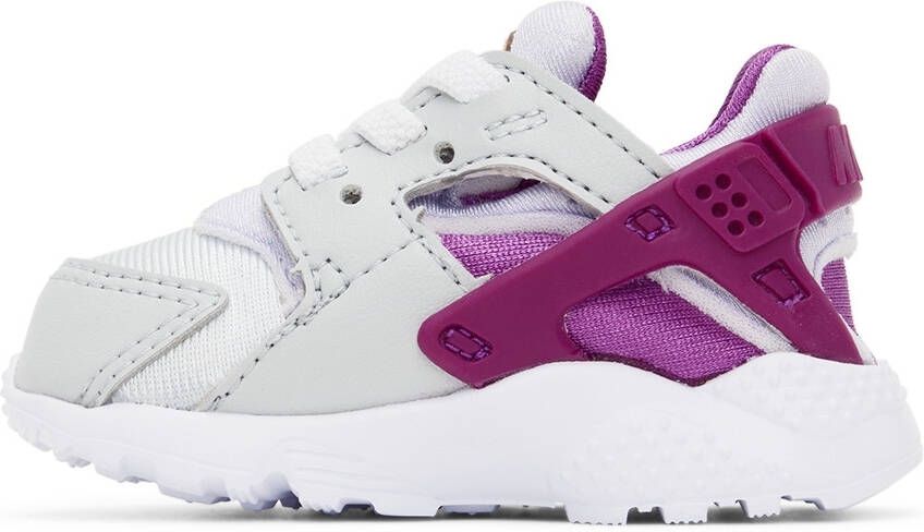 Nike Baby Silver & Purple Huarache Run Sneakers