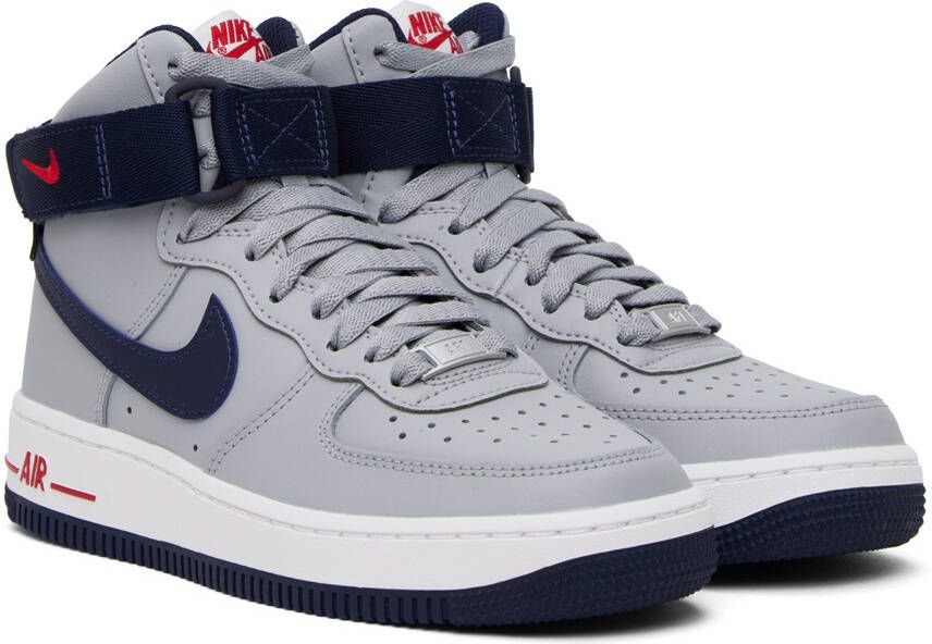 Nike Gray & Navy Air Force 1 High Sneakers