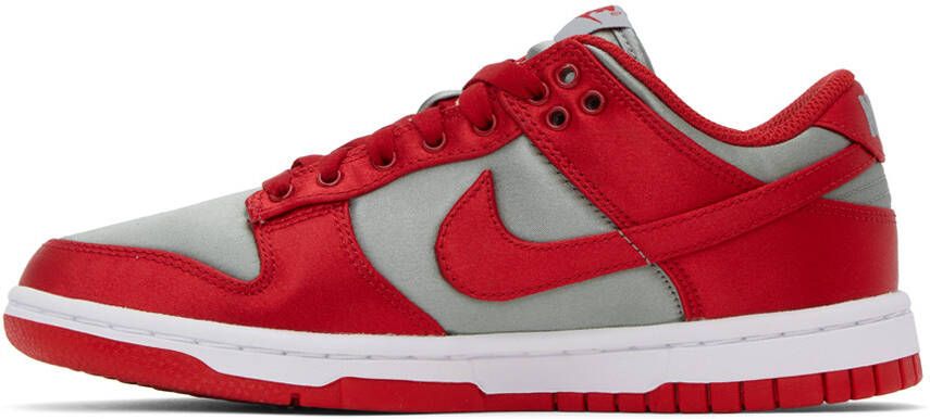 Nike Gray & Red Dunk Low Sneakers