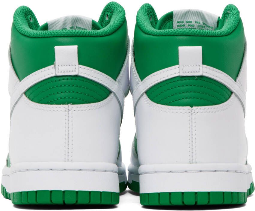 Nike Green & White Dunk High Retro Sneakers
