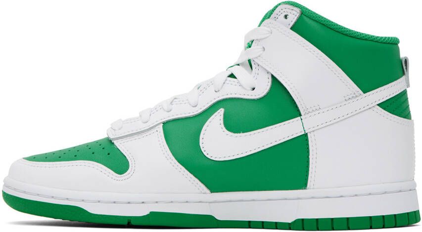Nike Green & White Dunk High Retro Sneakers