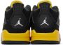 Nike Jordan Baby Black & Yellow Jordan 4 Retro Thunder Sneakers - Thumbnail 2