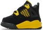 Nike Jordan Baby Black & Yellow Jordan 4 Retro Thunder Sneakers - Thumbnail 3