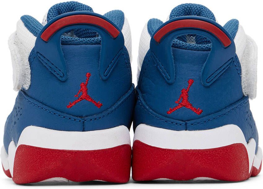 Nike Jordan Baby White & Blue Jordan 6 Rings Sneakers