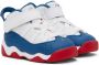 Nike Jordan Baby White & Blue Jordan 6 Rings Sneakers - Thumbnail 4