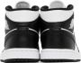 Nike Jordan Black & White Air Jordan 1 Mid Sneakers - Thumbnail 2