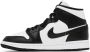 Nike Jordan Black & White Air Jordan 1 Mid Sneakers - Thumbnail 3