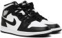 Nike Jordan Black & White Air Jordan 1 Mid Sneakers - Thumbnail 4