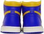 Nike Jordan Blue & Yellow Air Jordan 1 Retro Hi OG Sneakers - Thumbnail 2