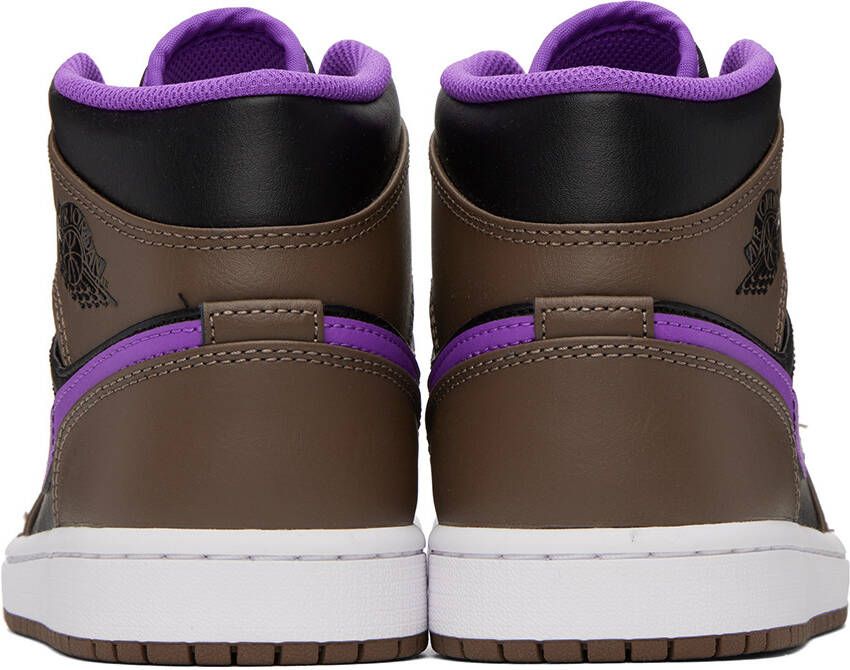 Nike Jordan Brown & Black Air Jordan 1 Mid Sneakers
