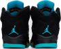 Nike Jordan Kids Black Air Jordan Retro 5 Big Kids Sneakers - Thumbnail 2