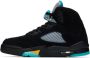Nike Jordan Kids Black Air Jordan Retro 5 Big Kids Sneakers - Thumbnail 3