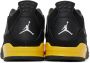 Nike Jordan Kids Black & Yellow Jordan 4 Retro Thunder Little Kids Sneakers - Thumbnail 2