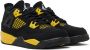 Nike Jordan Kids Black & Yellow Jordan 4 Retro Thunder Little Kids Sneakers - Thumbnail 4