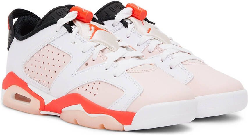 Nike Jordan Kids Pink & White Air Jordan 6 Retro Low Big Kids Sneakers