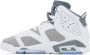 Nike Jordan Kids White & Gray Air Jordan 6 Retro Big Kids Sneakers - Thumbnail 3