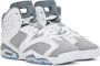 Nike Jordan Kids White & Gray Air Jordan 6 Retro Big Kids Sneakers - Thumbnail 4