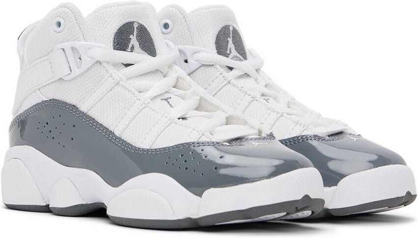 Nike Jordan Kids White & Gray Jordan 6 Rings Little Kids Sneakers