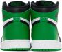 Nike Jordan Kids White & Green Air Jordan 1 High OG Big Kids Sneakers - Thumbnail 2