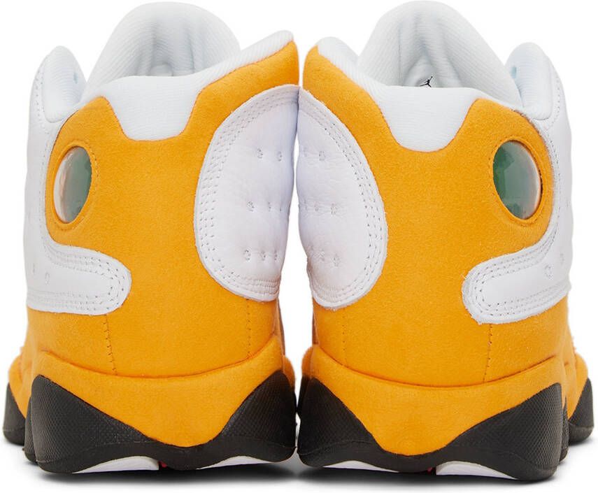 Nike Jordan Kids White & Orange Air Jordan 13 Retro Big Kids Sneakers