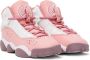 Nike Jordan Kids White & Pink Jordan 6 Rings Big Kids Sneakers - Thumbnail 4
