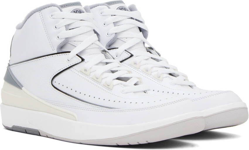Nike Jordan White & Gray Air Jordan 2 Sneakers