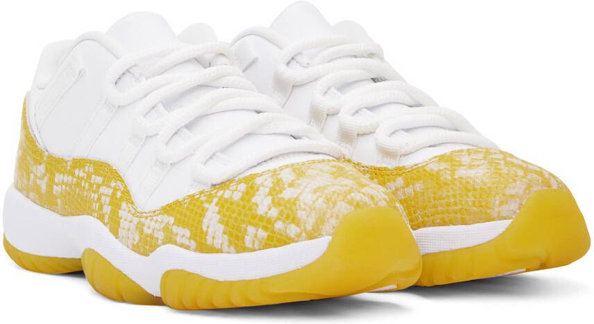 Nike Jordan White & Yellow Air Jordan 11 Retro Low Sneakers