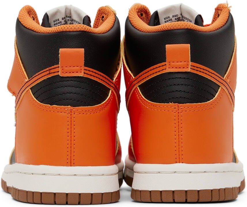 Nike Kids Orange & Black Dunk High Big Kids Sneakers